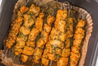 Flavor-Packed Air Fryer Garlic Butter Chicken Skewers