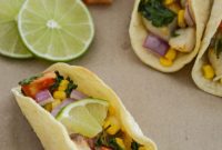 Golden Air Fried Gluten Free Fish Tacos with Sweet Corn Salsa