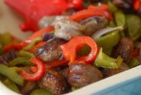 Crispy Air Fryer Bratwurst and Roasted Vegetables