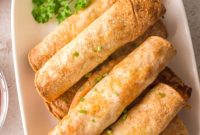 Crispy Air Fryer Beef and Bean Taquitos