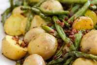 Crispy Air Fryer Green Beans and Potatoes