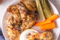 Crispy Dill Pickle Air Fryer Wings