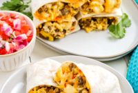 Crispy Air Fryer Breakfast Burritos