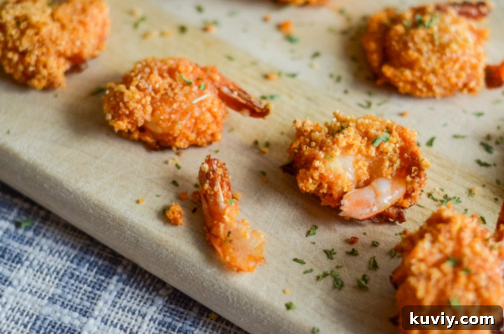 Leftover air fryer buffalo shrimp in an airtight container