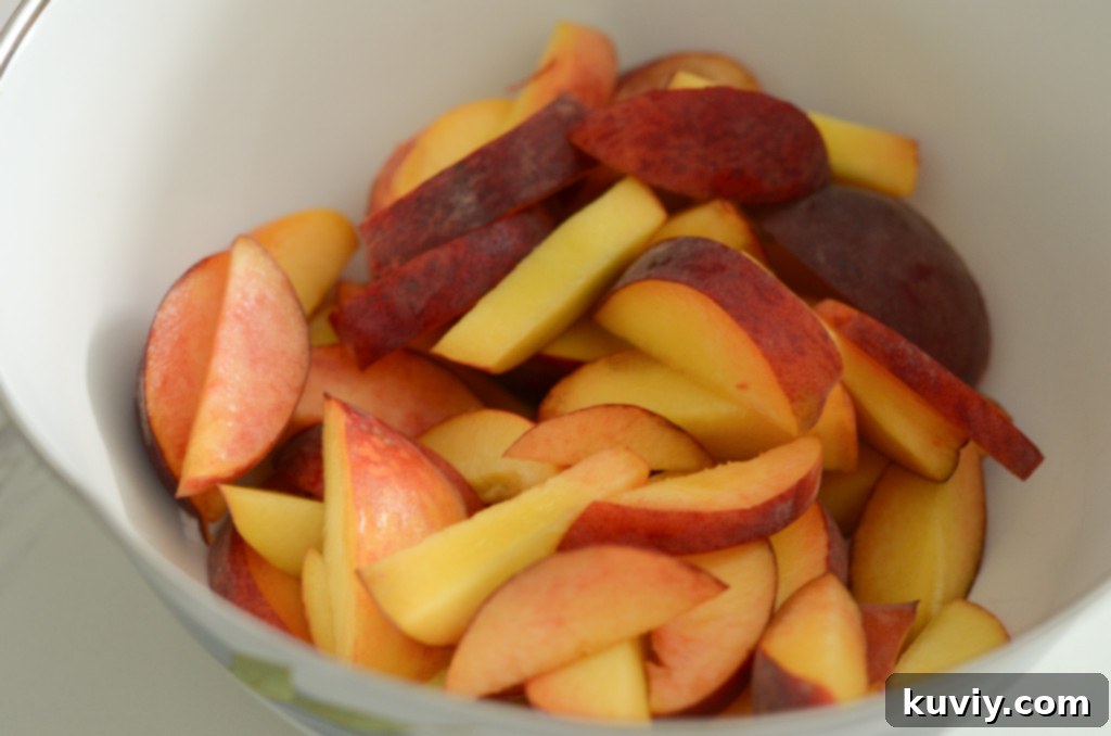 air fryer peach crisp ingredients
