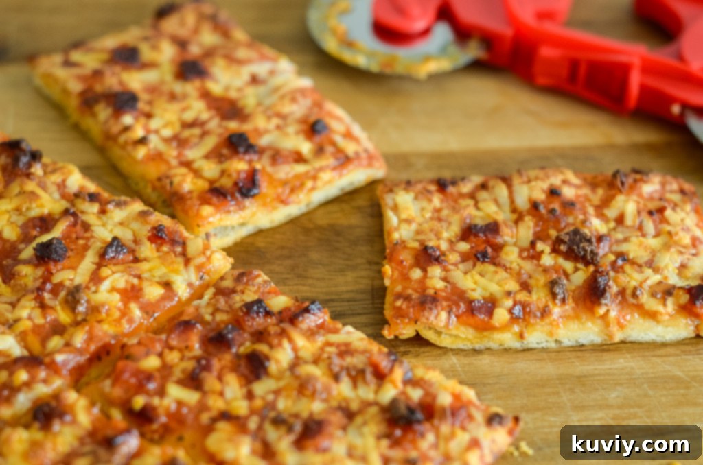 Perfectly cooked Air Fryer Totino's Pizza with melted cheese and crispy crust