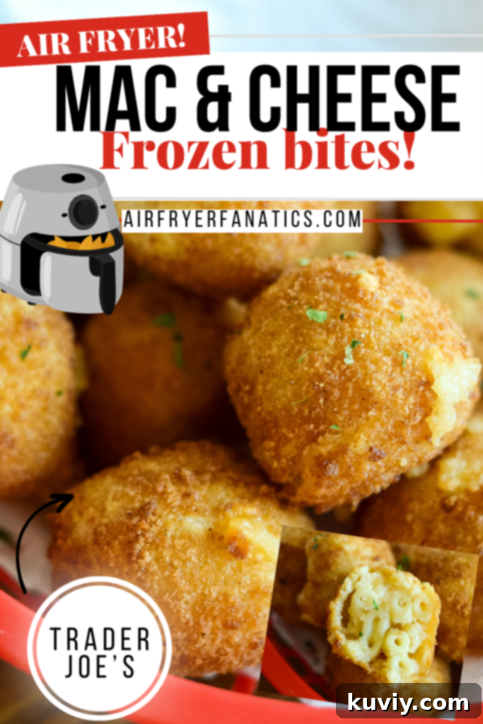 Crispy Air Fryer Frozen Mac and Cheese Bites 9 air fryer mac and cheese bites ready to serve