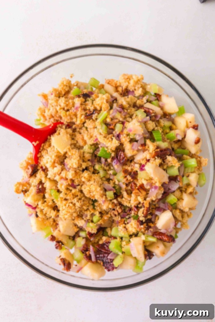 air fryer apple pecan stuffing fresh ingredients