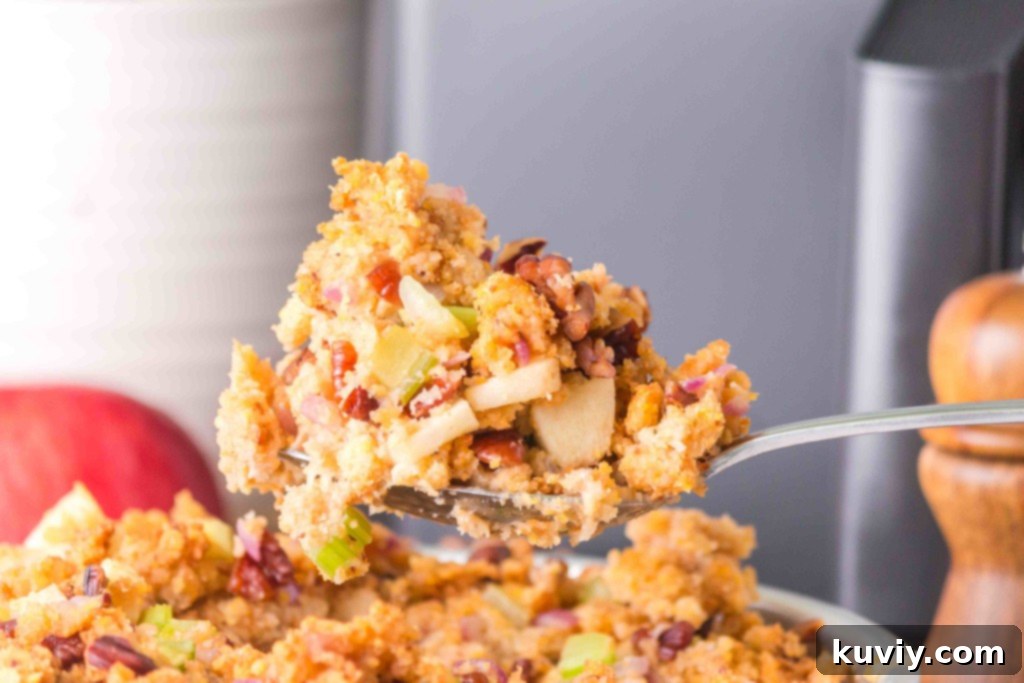 air fryer apple pecan stuffing leftovers