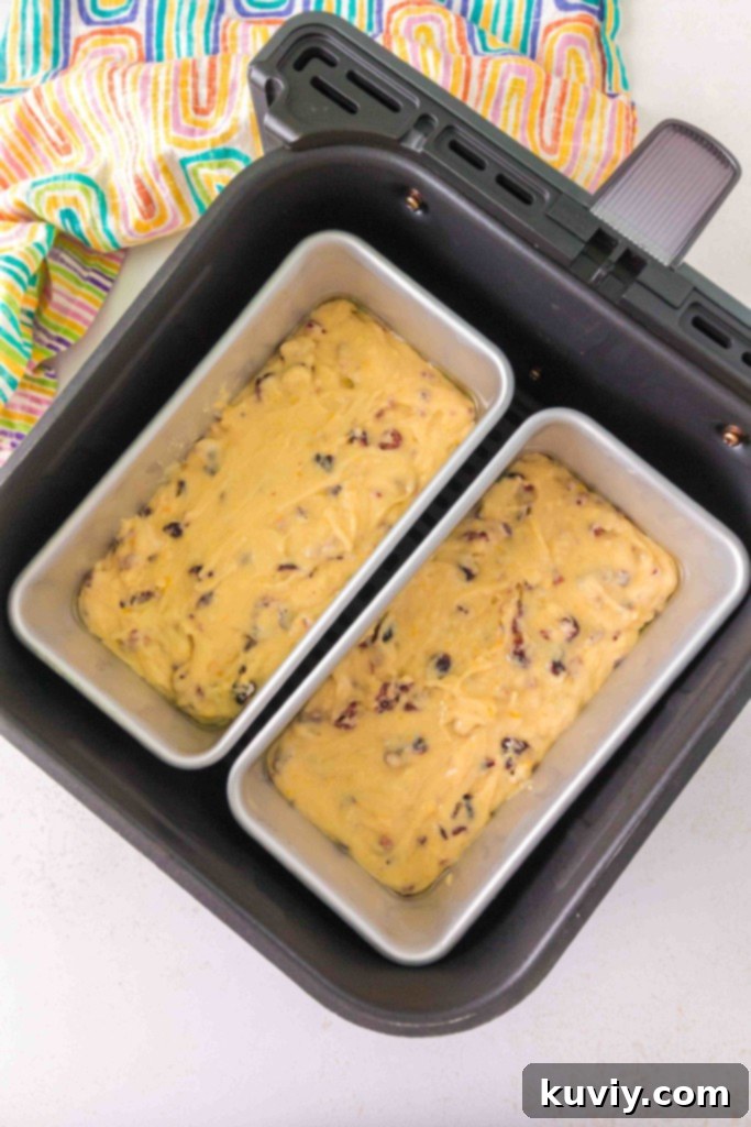 air fryer orange cranberry bread gluten free