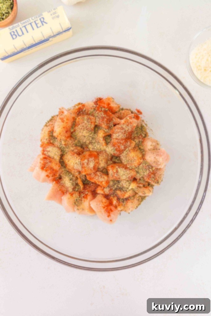 air fryer garlic butter chicken skewers