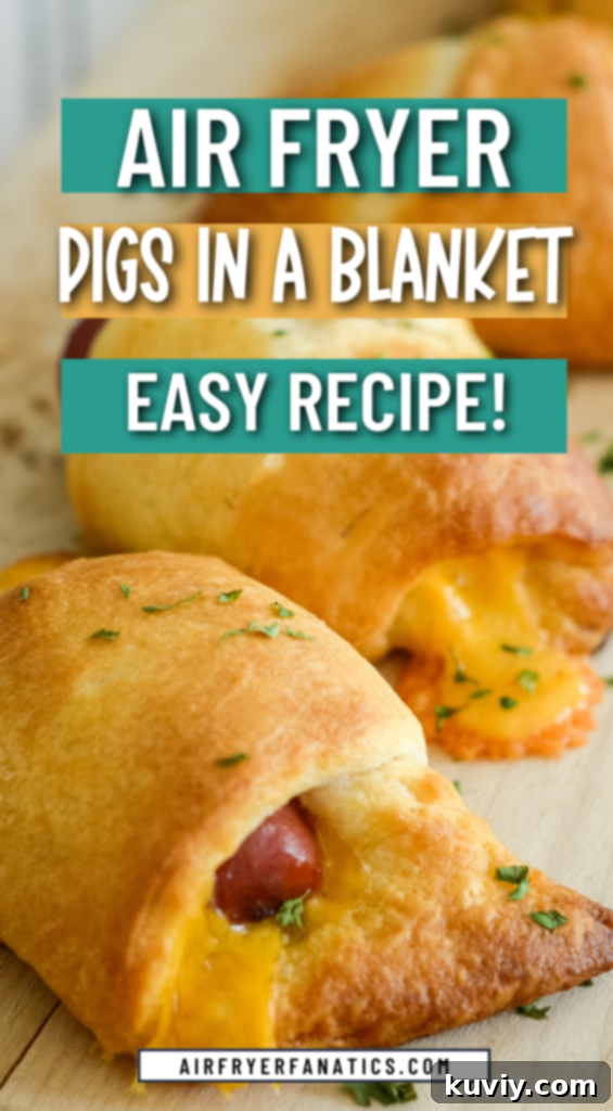 Air Fryer Pigs in a Blanket with Cheese