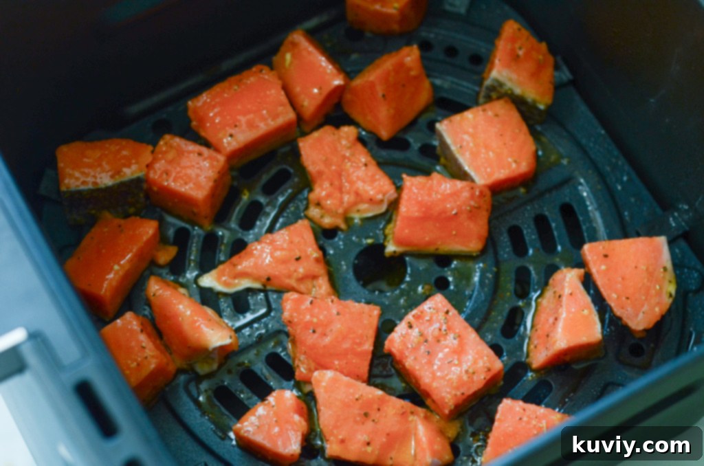air fryer salmon bites