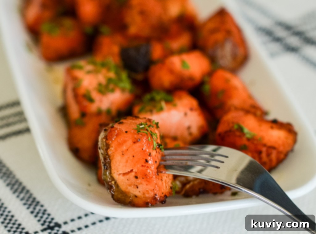 air fryer salmon bites