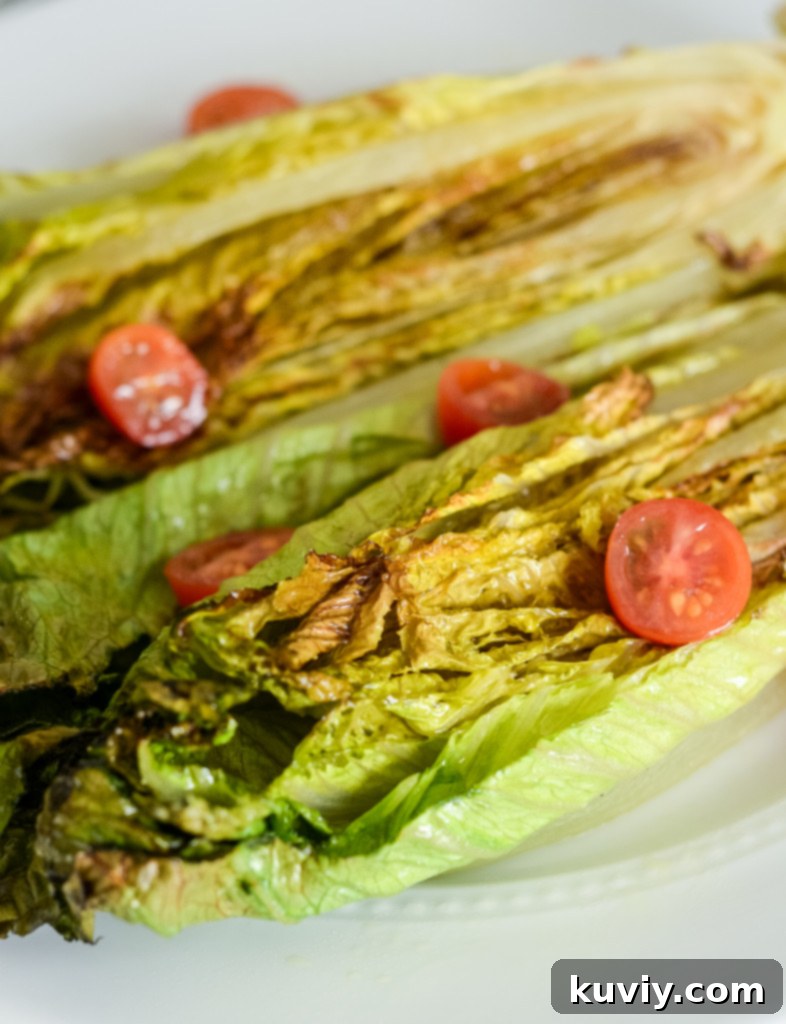Crispy Air-Fried Romaine 2 air fryer romaine lettuce