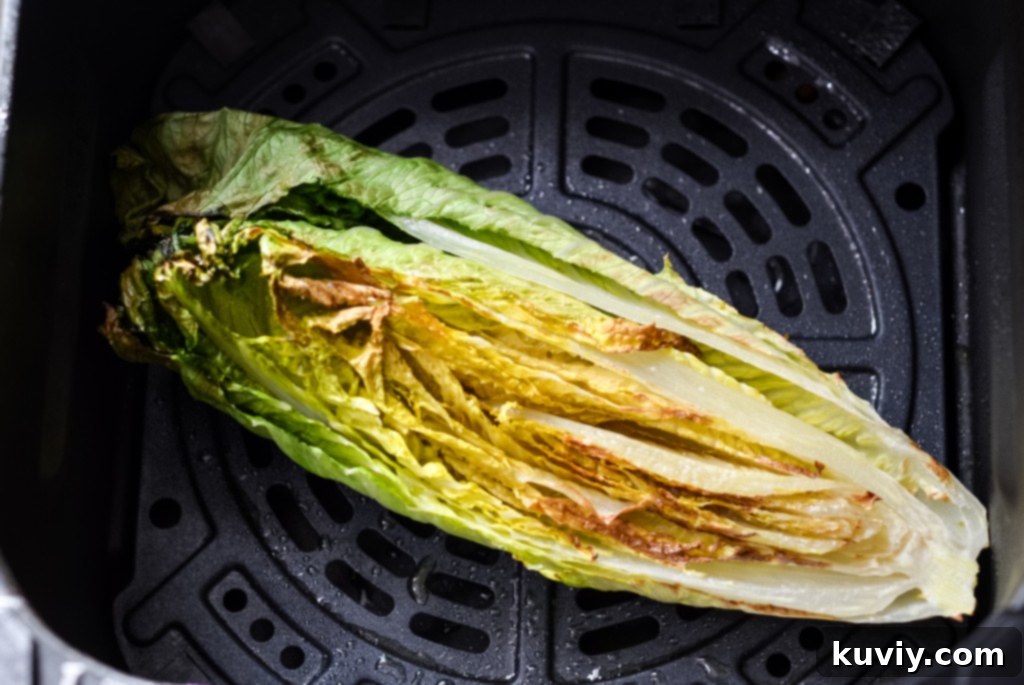 Crispy Air-Fried Romaine 4 air fryer romaine lettuce