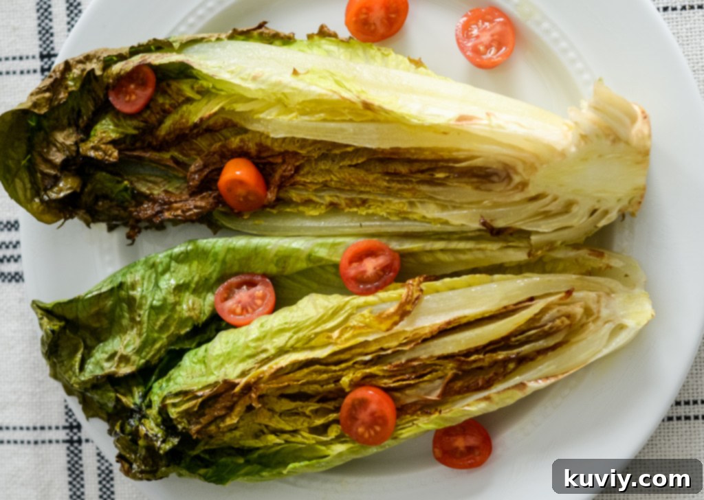 Crispy Air-Fried Romaine 5 air fryer romaine lettuce