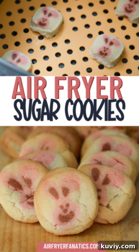 Air Fryer Pillsbury Sugar Cookies on a cooling rack, ready to eat.