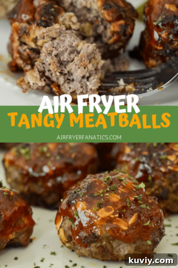 Air Fryer Meatballs close-up
