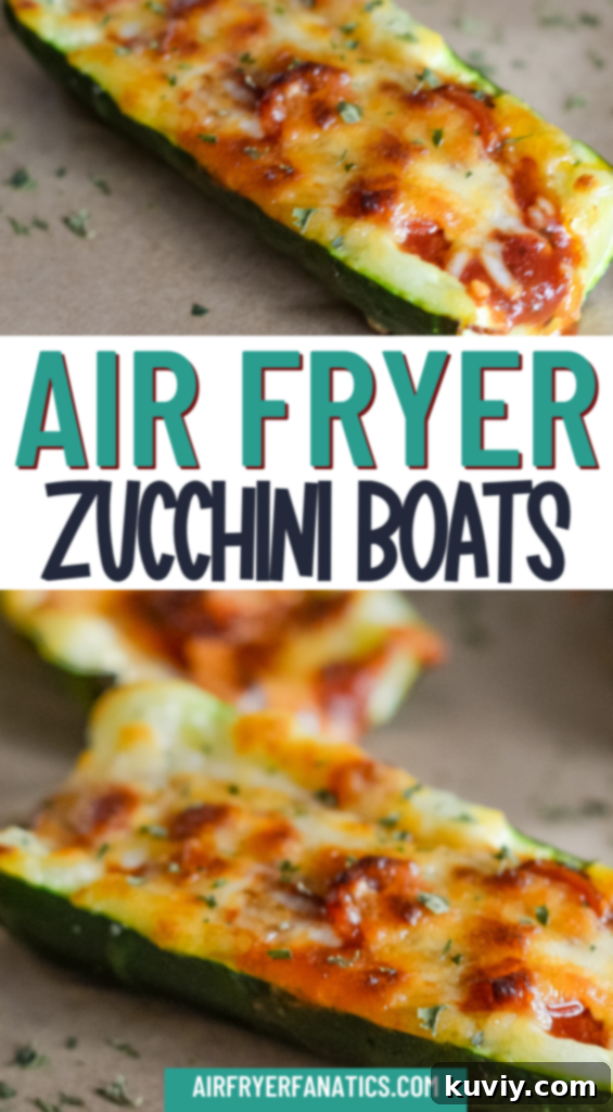 air fryer zucchini pizza boats
