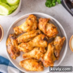 Crispy Frozen Air Fryer Chicken Wings with Dry Rub