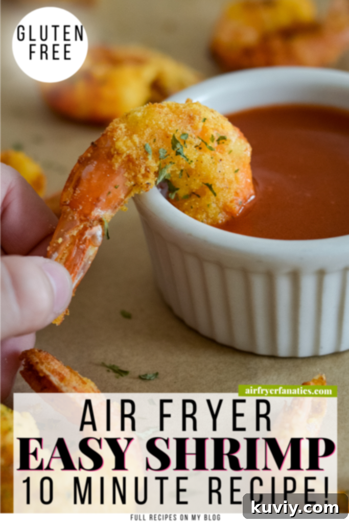 air fryer shrimp collage