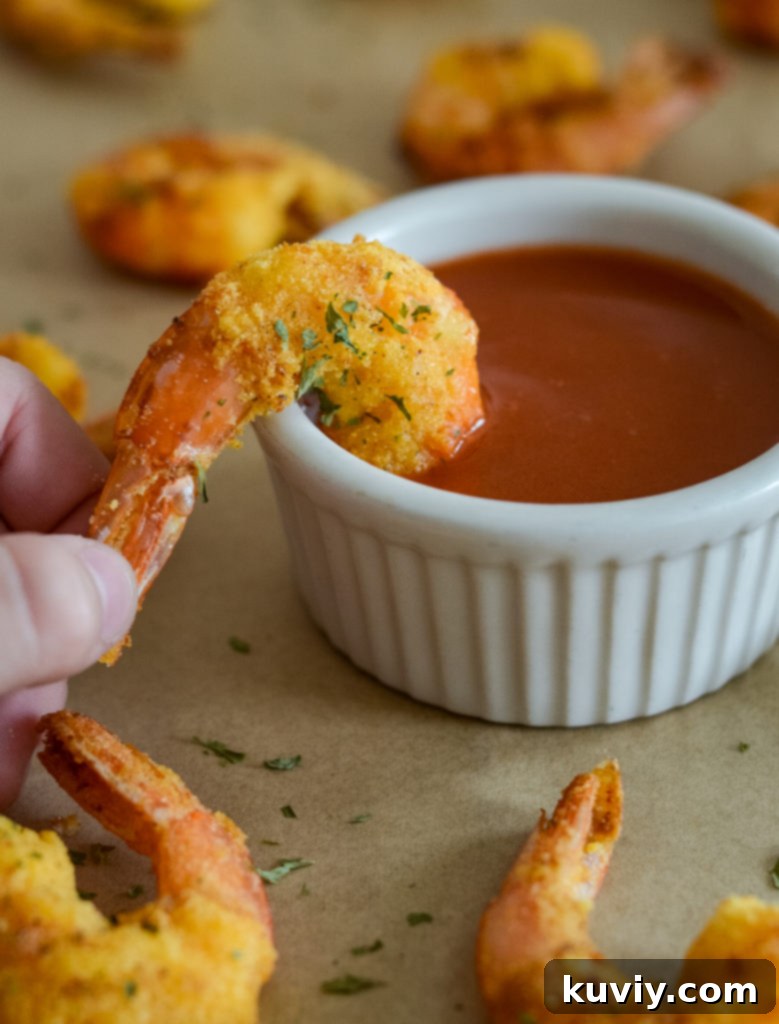 air fryer shrimp plated