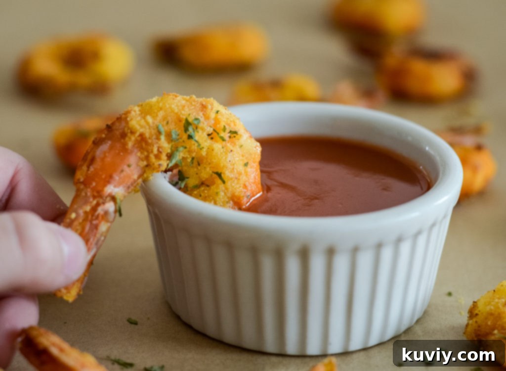 air fryer shrimp ready to serve