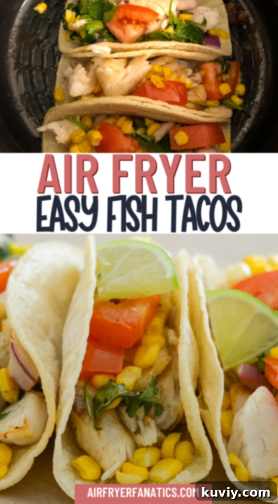 air fryer fish tacos with corn salsa