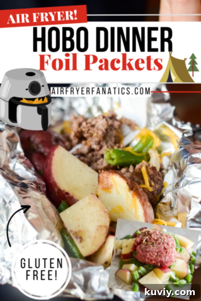 Air fryer foil packs ready to serve