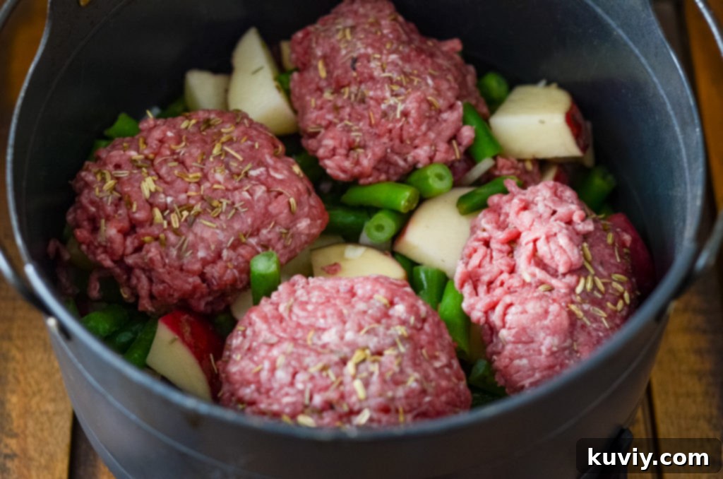 Close-up of sealed foil packets ready for cooking