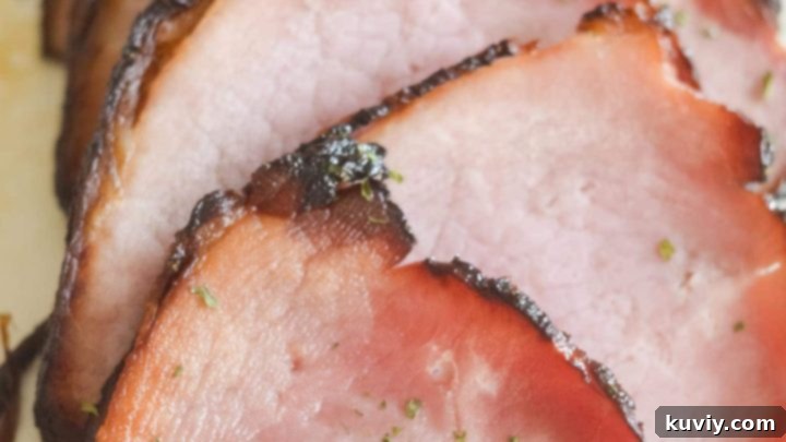 Glazed Air Fryer Ham, a perfect centerpiece for Easter dinner.