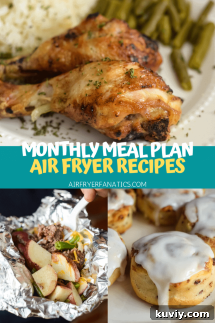 April Air Fryer Favorites 45 Air Fryer Meal Plan Summary