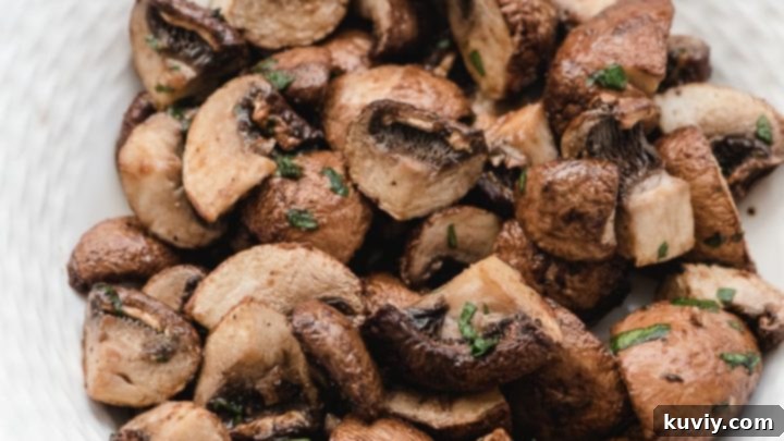 Air Fryer Mushrooms with Balsamic Vinegar