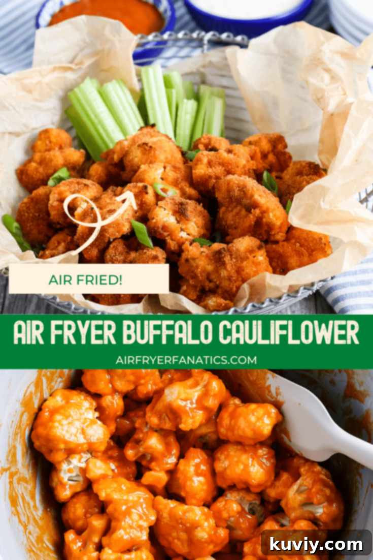 Platter of Air Fryer Buffalo Cauliflower Wings