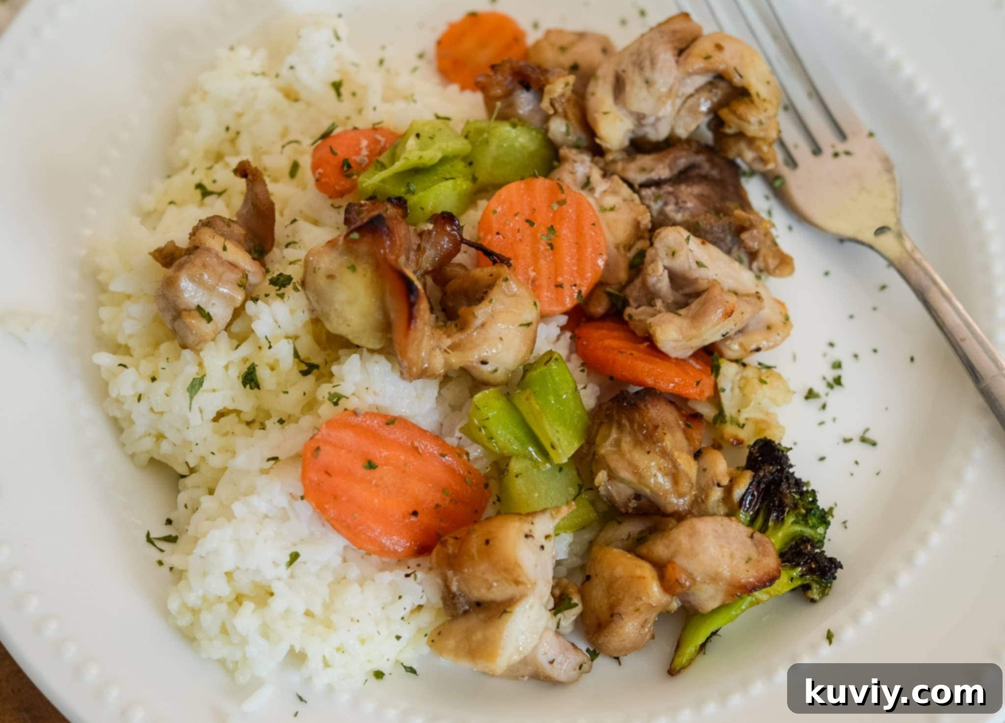 air fryer glazed chicken and vegetables