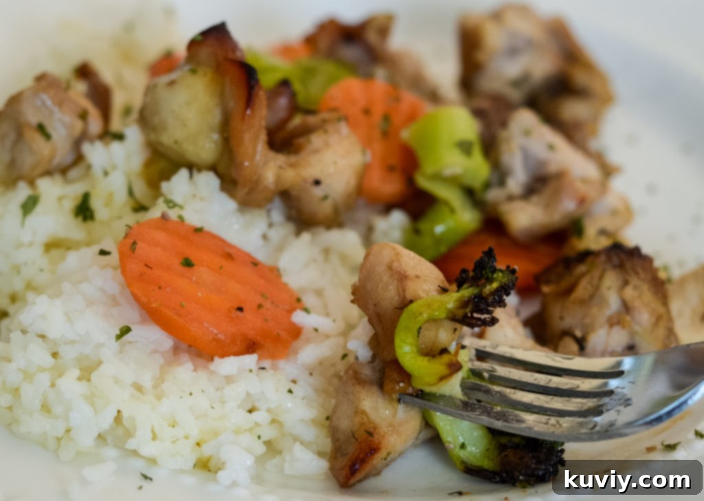 air fryer glazed chicken and vegetables