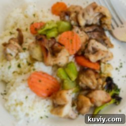 Air Fryer Glazed Chicken and Vegetables