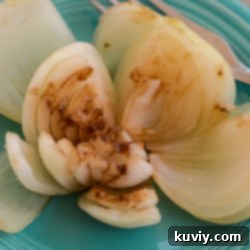 Air Fryer Vidalia Onions, perfectly cooked and ready to serve.