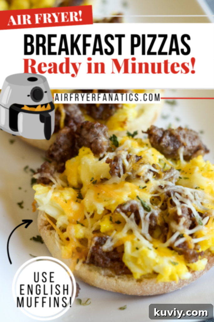 Crispy Air Fryer Breakfast Muffin Pizzas 9 air fryer breakfast pizza
