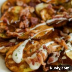 Air Fryer Loaded Potato Chips with ranch and balsamic