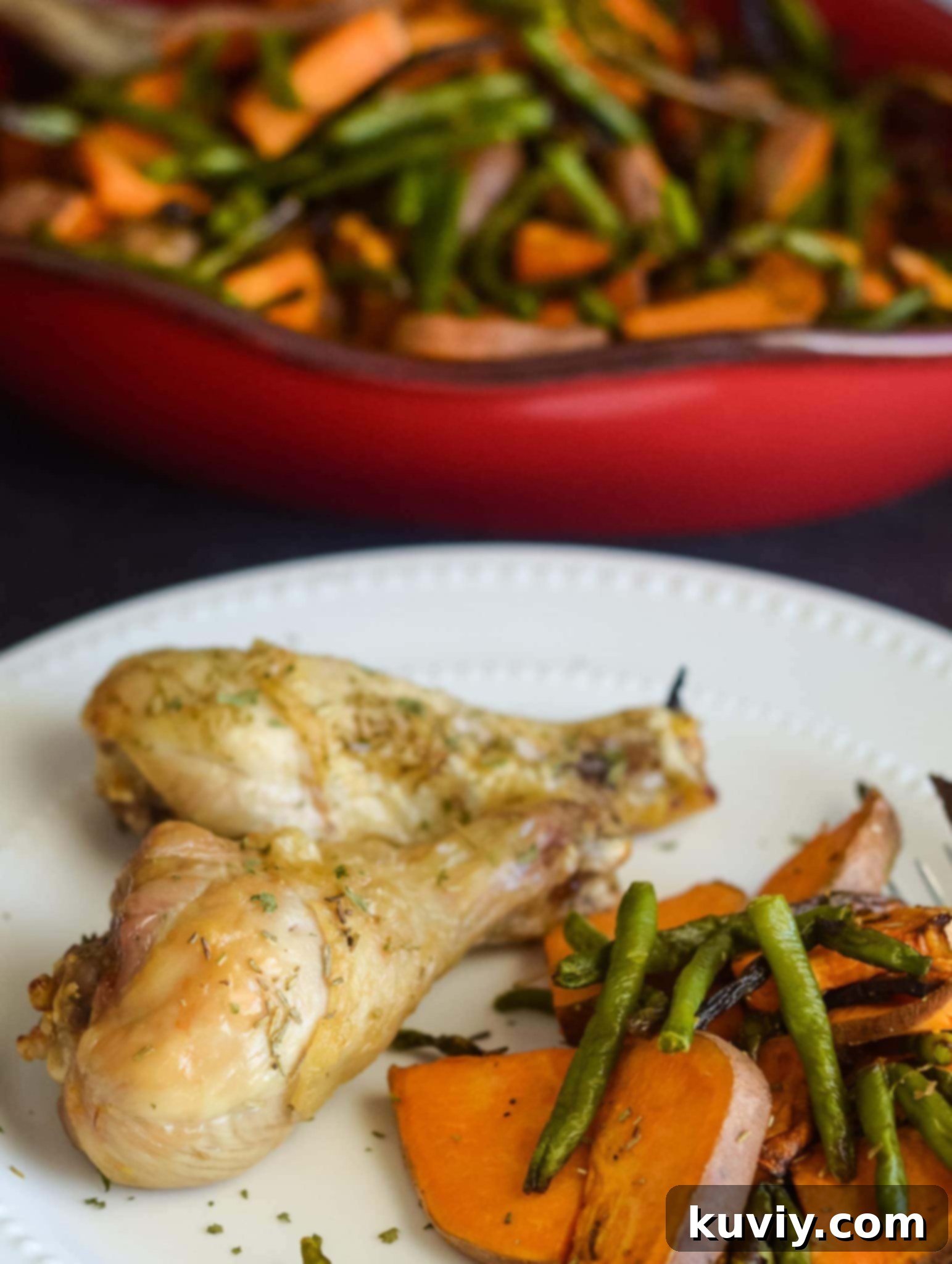 Air Fryer Chicken Drumsticks with Vegetables