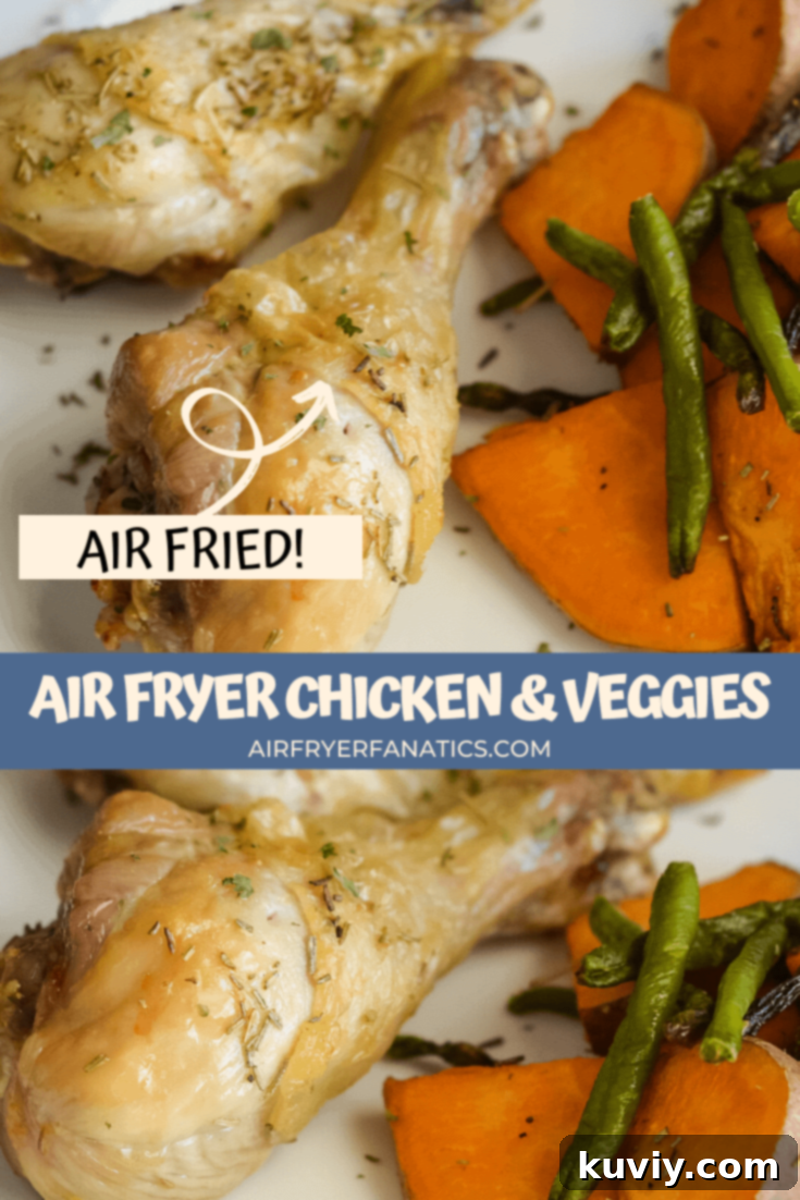 Air Fryer Chicken Drumsticks with Vegetables