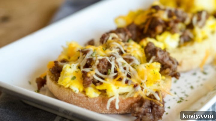 Air Fryer Breakfast Pizzas with English Muffins - A quick and savory breakfast