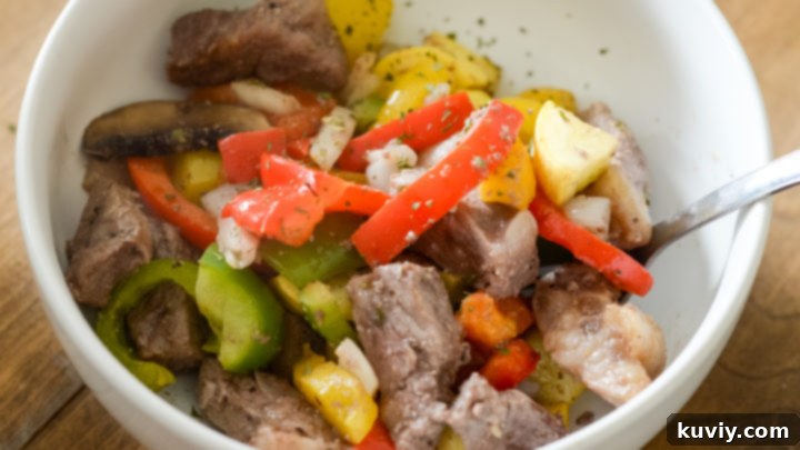 Ninja Foodi Steak and Vegetable Bowls for a healthy dinner