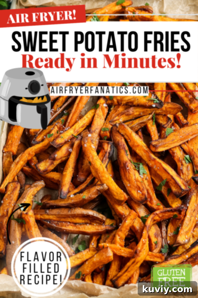 Air fryer sweet potato fries on a plate with dipping sauce