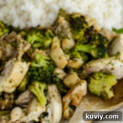 Air Fryer Broccoli Chicken, a quick and healthy meal.