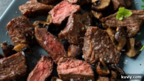 Best Air Fryer Steak Bites Recipe with Mushrooms