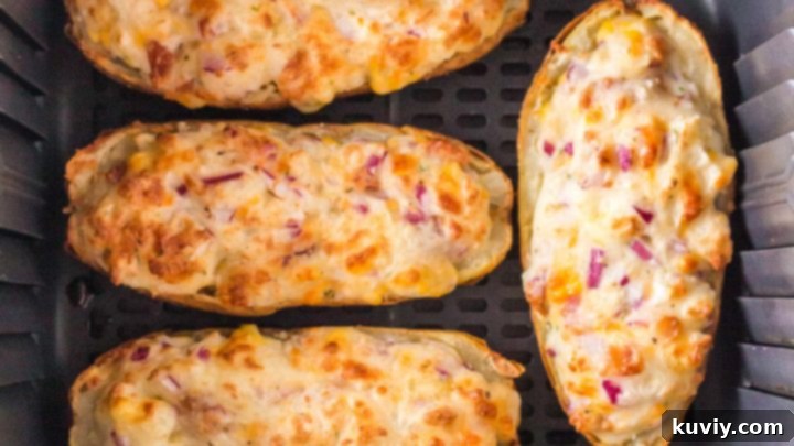 Creamy Air Fryer Twice Baked Potatoes