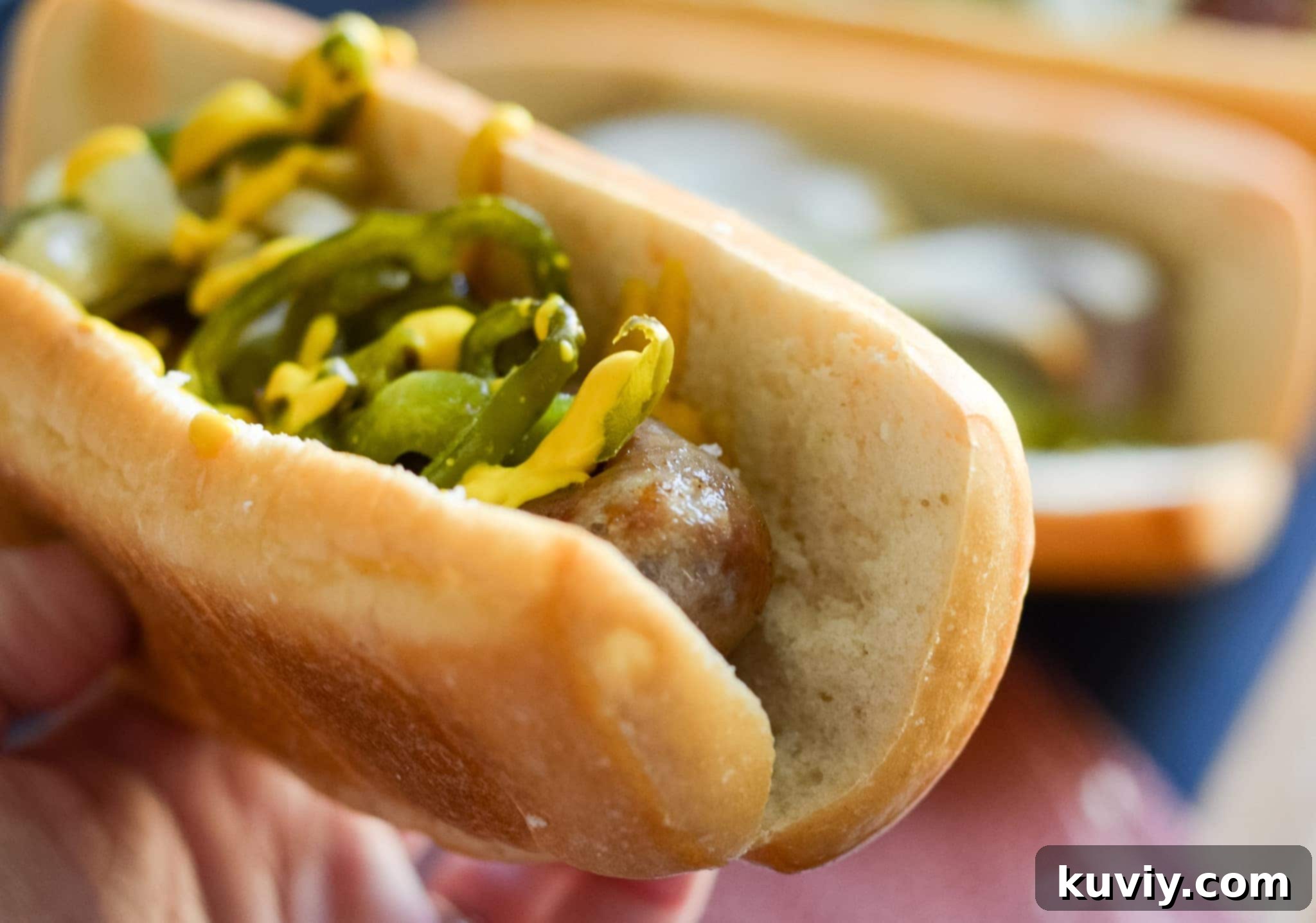 Crispy Air Fryer Brats in a Flash 5 Air Fryer Brats in a basket lined with foil for easy cleanup